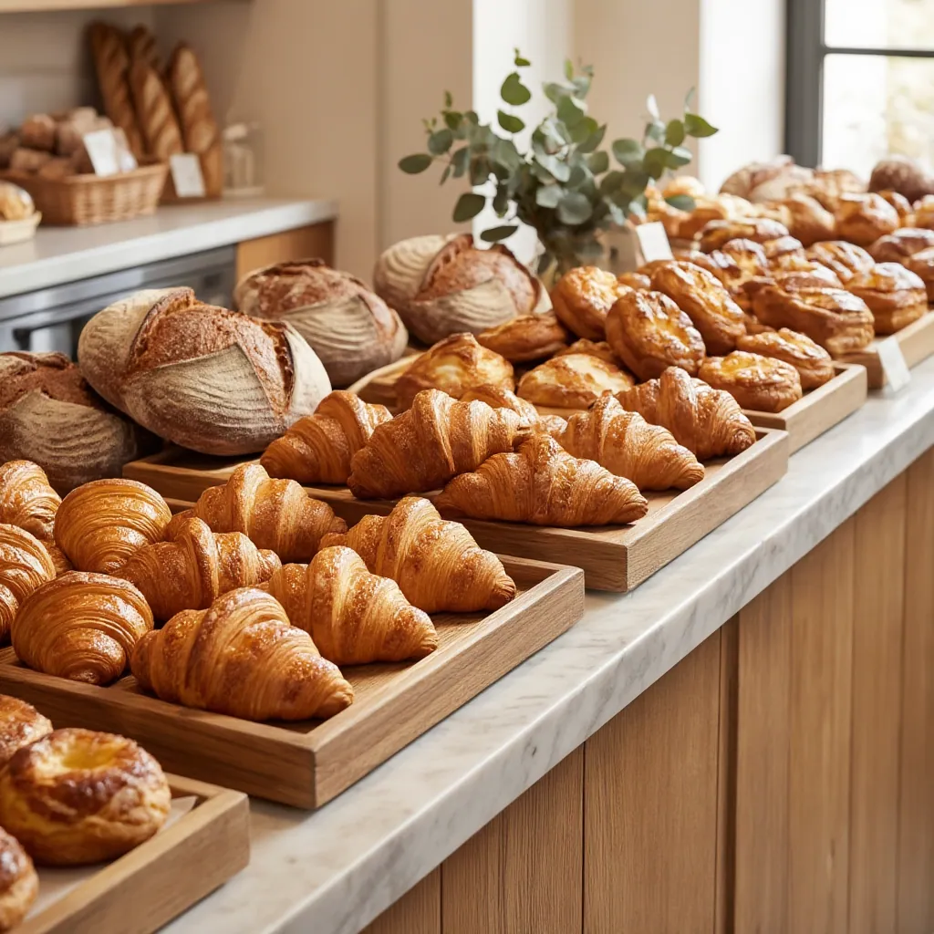 Fresh pastries on the counter